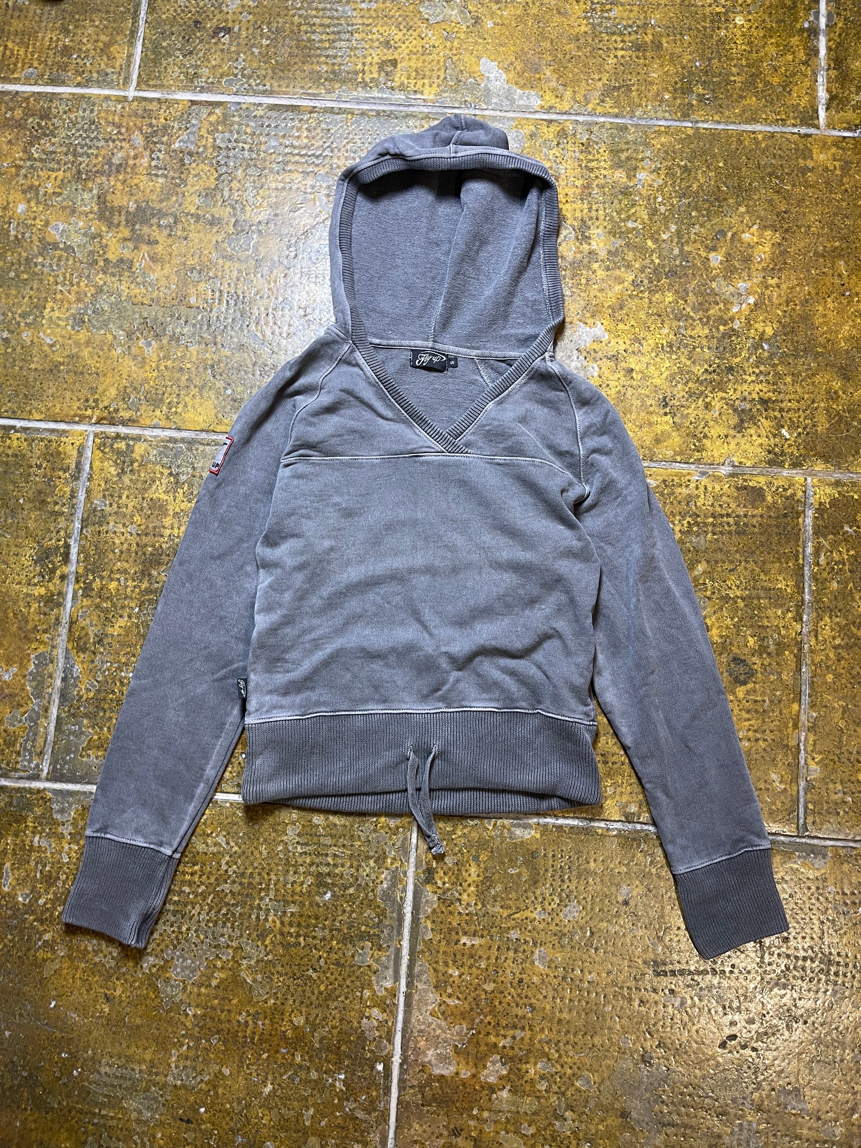 Fly Up Hoodie Sweatshirt Gray 2000s y2k - S