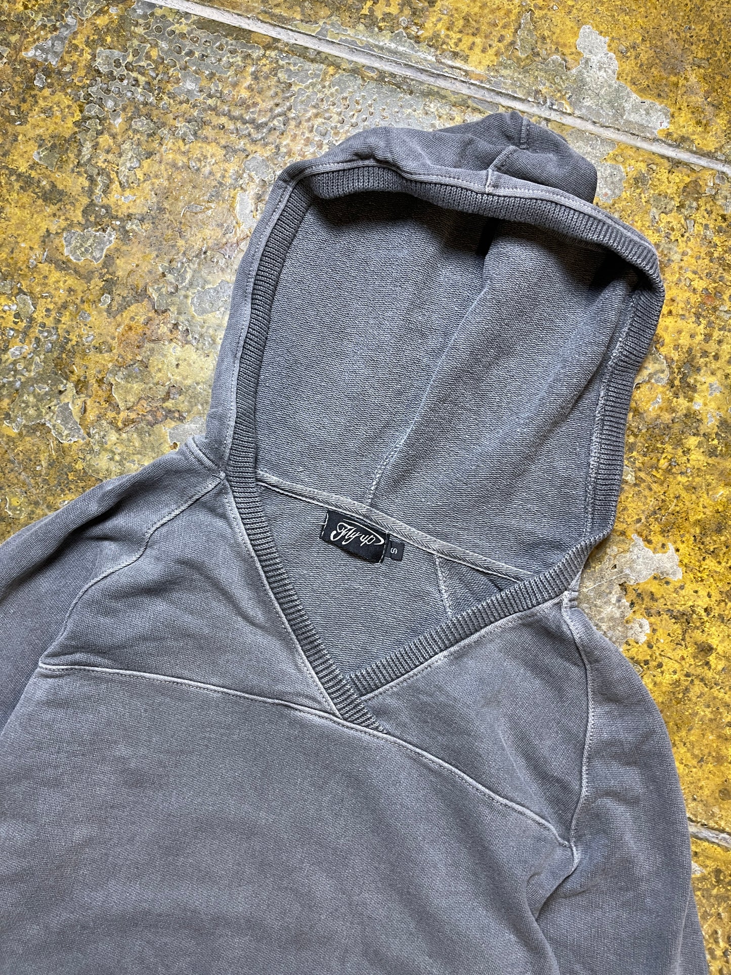 Fly Up Hoodie Sweatshirt Gray 2000s y2k - S