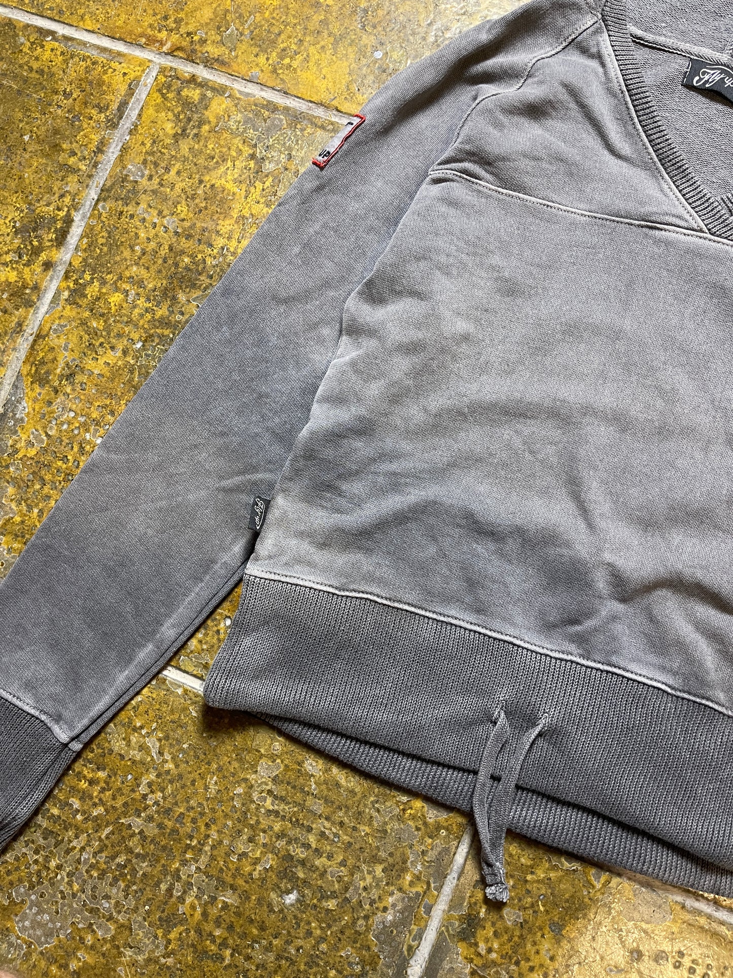 Fly Up Hoodie Sweatshirt Gray 2000s y2k - S