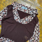 Guess by Marciano Short Sleeve Top Brown Turquoise 2000s y2k - L