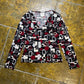 La City Long Sleeve Top Black Red 2000s y2k - M