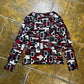 La City Long Sleeve Top Black Red 2000s y2k - M