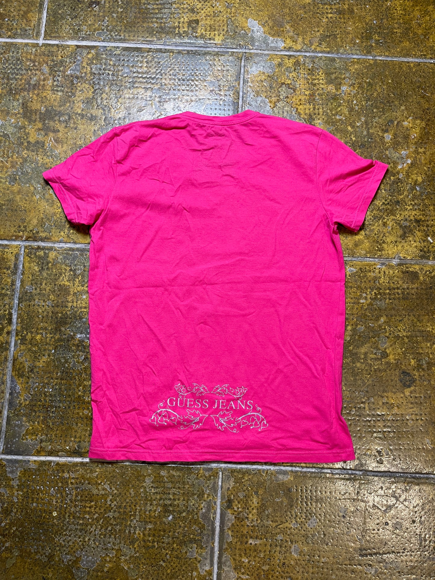 Guess Staff Short Sleeve Top Pink 2000s y2k - L