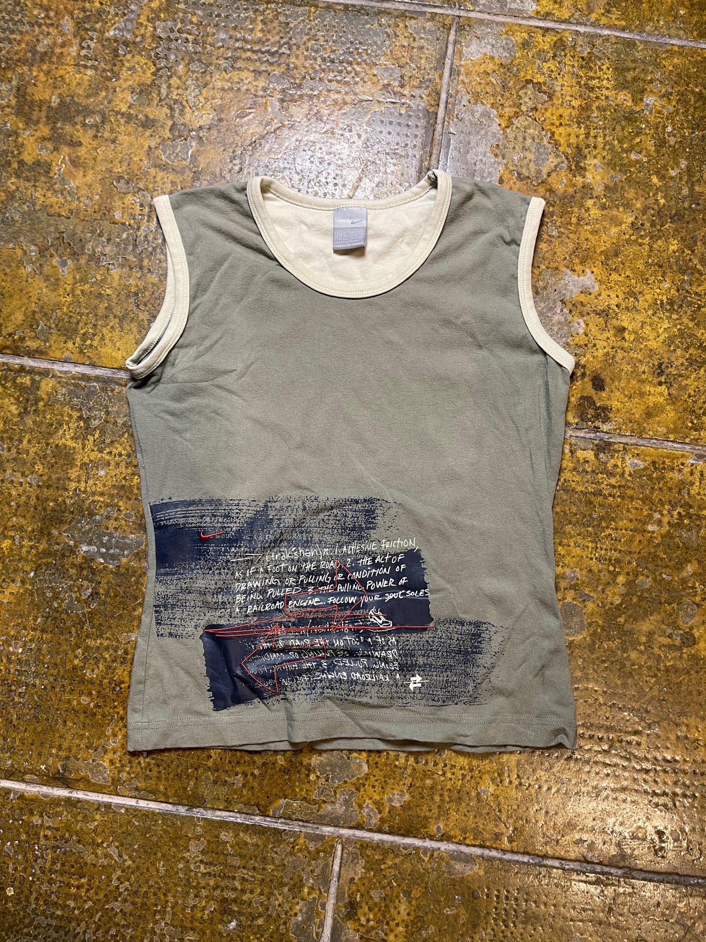 Nike Sleeveless Top Khaki 2000s y2k - M