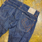 Adolfo Dominguez Flared Low Waist Denim Pants Blue 2000s y2k Blue - L