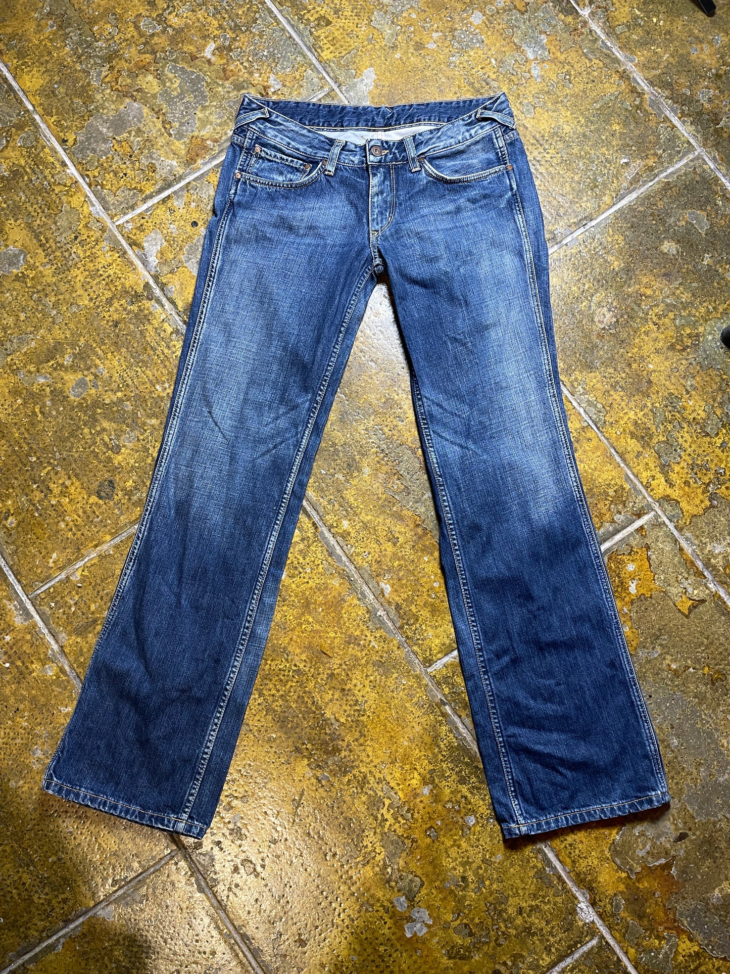 Pepe Jeans Low Waist Denim Pants Bootcut Blue 2000s y2k - L