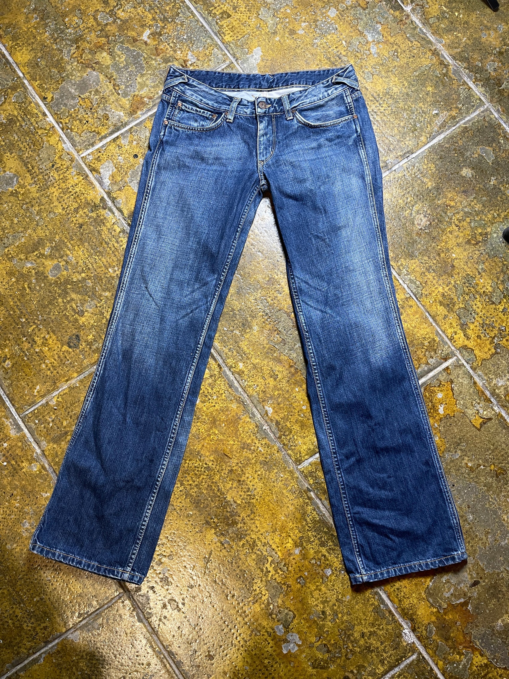 Pepe Jeans Low Waist Denim Pants Bootcut Blue 2000s y2k - L