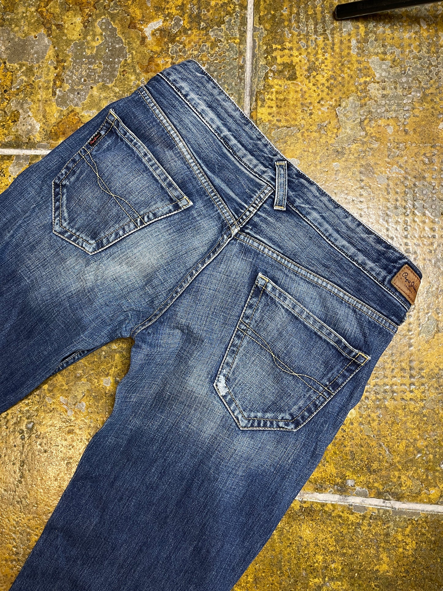 Pepe Jeans Low Waist Denim Pants Bootcut Blue 2000s y2k - L
