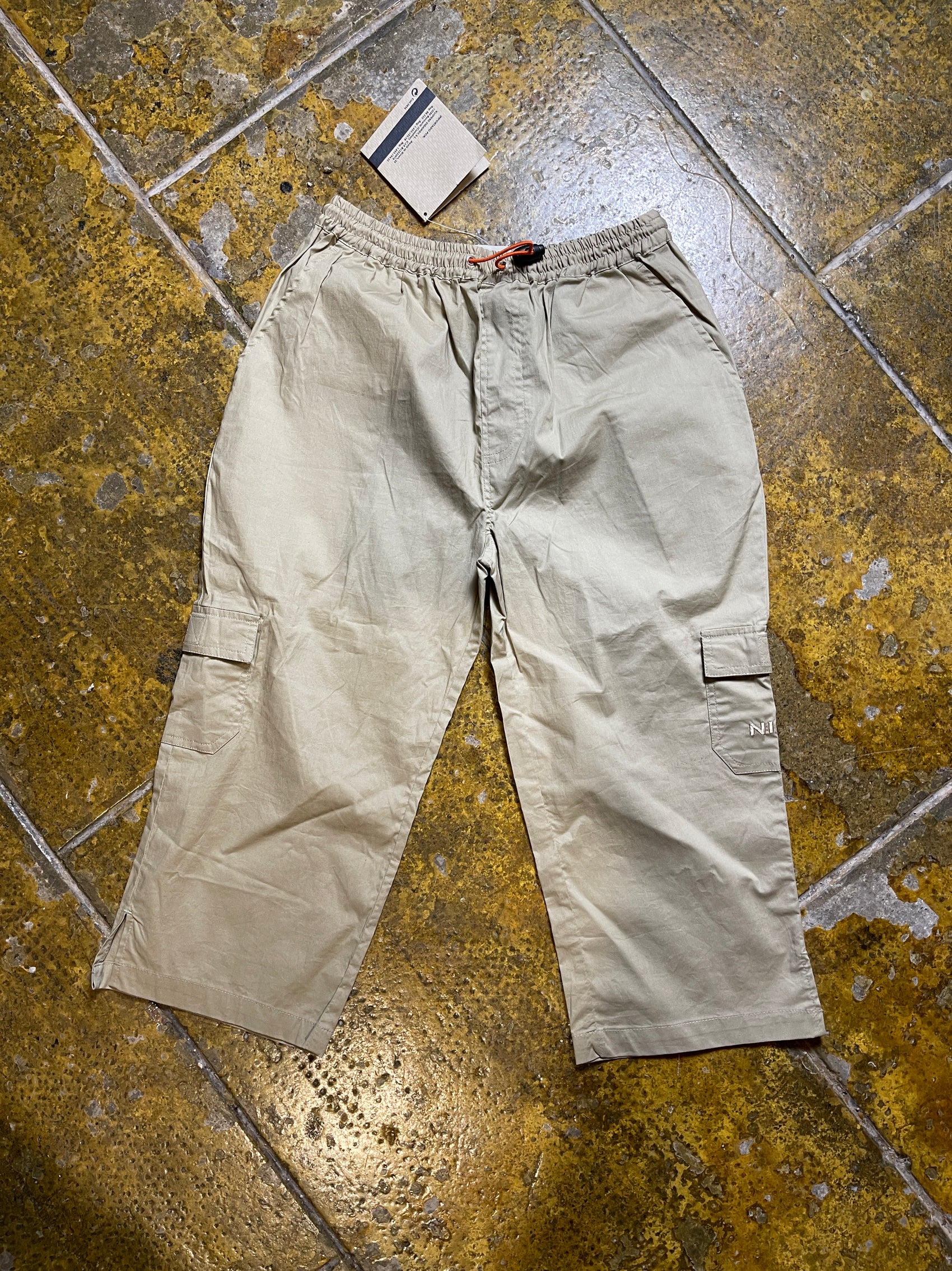 Nike Capri Sport Pants Track Beige 2000s y2k Deadstock - S