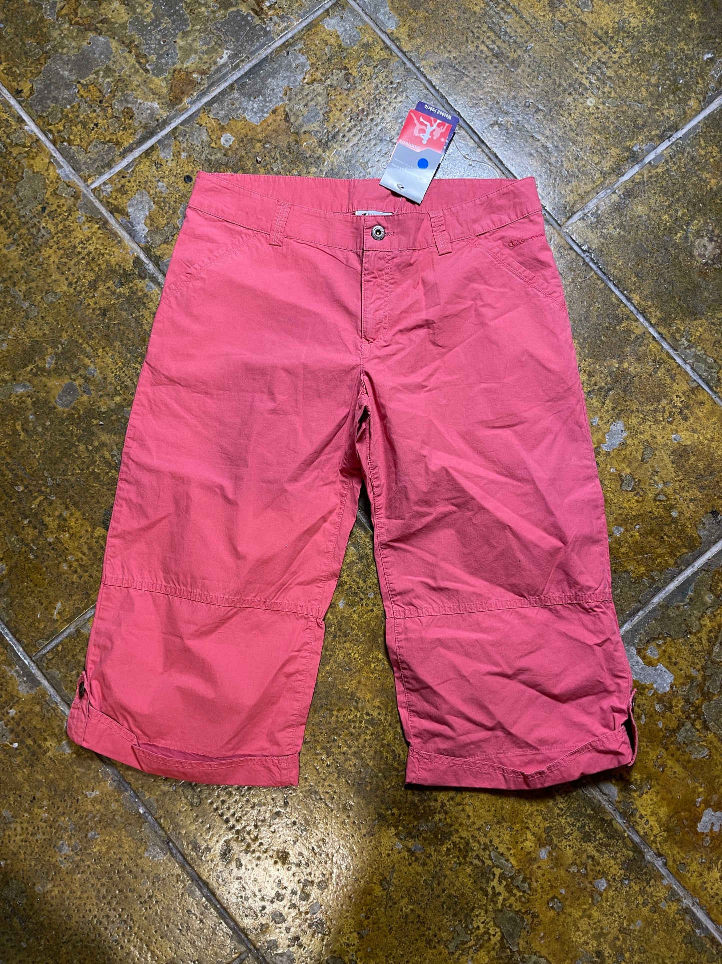 Champion Capri Track Sport Pants Rose 2000s y2k Deadstock - L