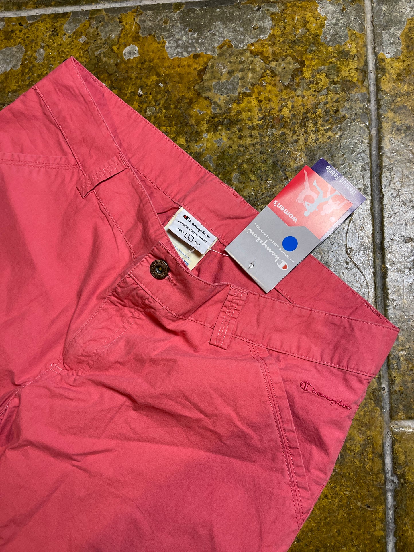 Champion Capri Track Sport Pants Rose 2000s y2k Deadstock - L