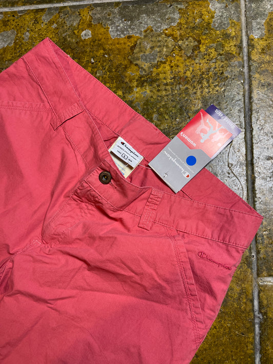 Champion Capri Track Sport Pants Rose 2000s y2k Deadstock - L