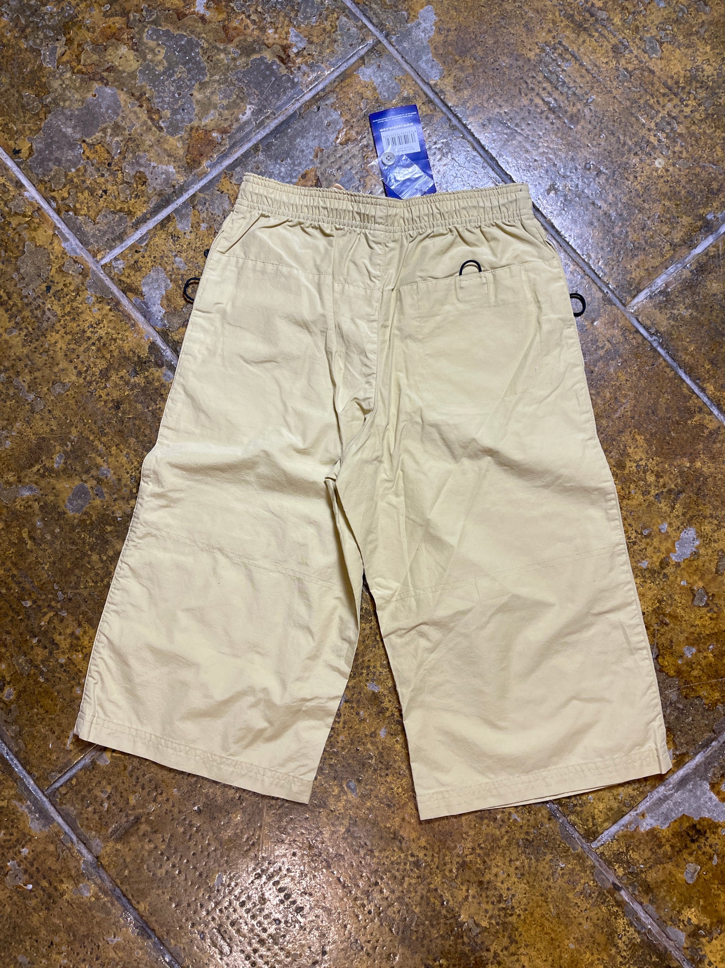 Reebok Capri Sport Track Pants Beige 2000s y2k - XS