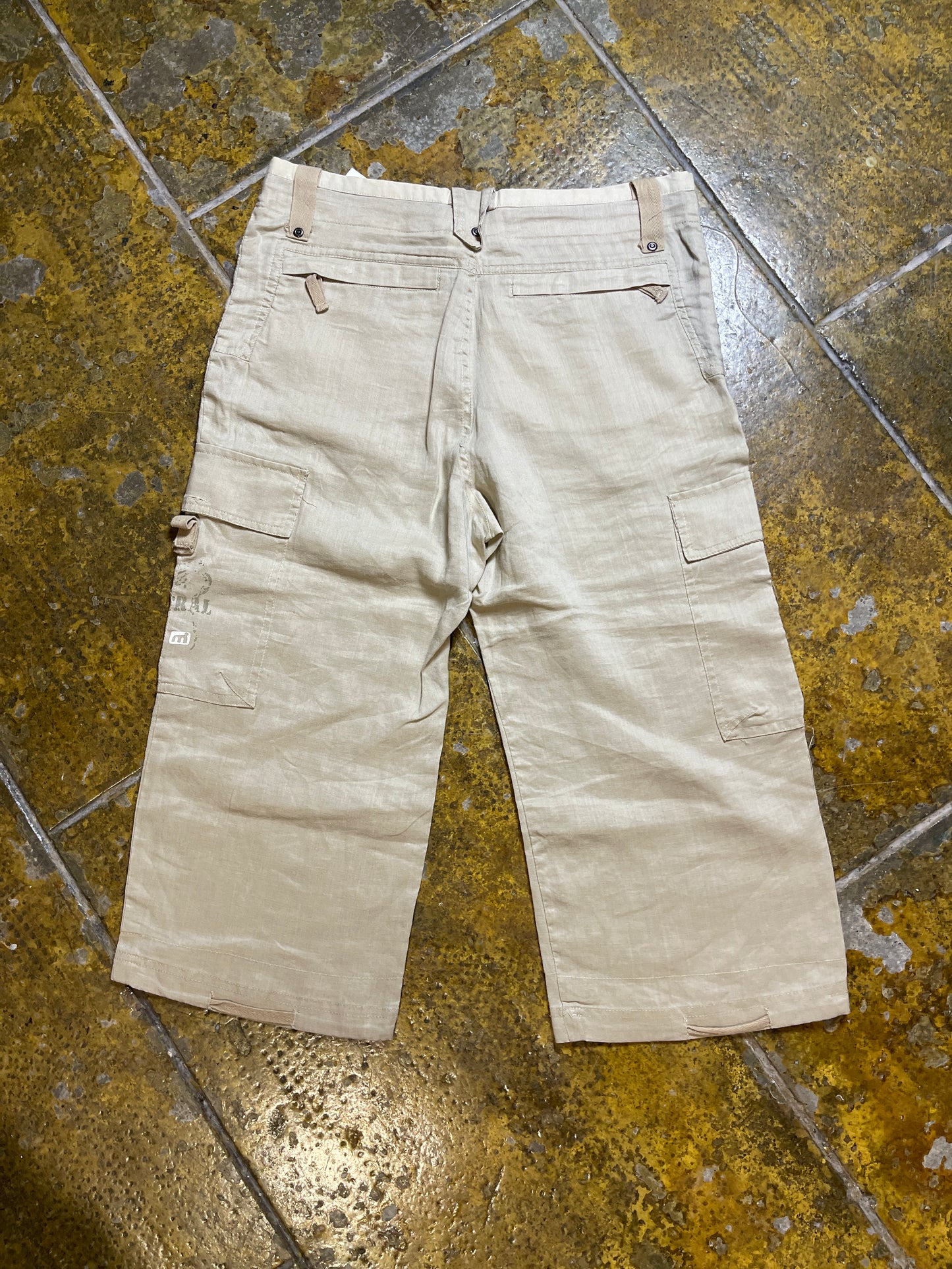 Mistral Capri Pants Rayon Cream 2000s y2k - M
