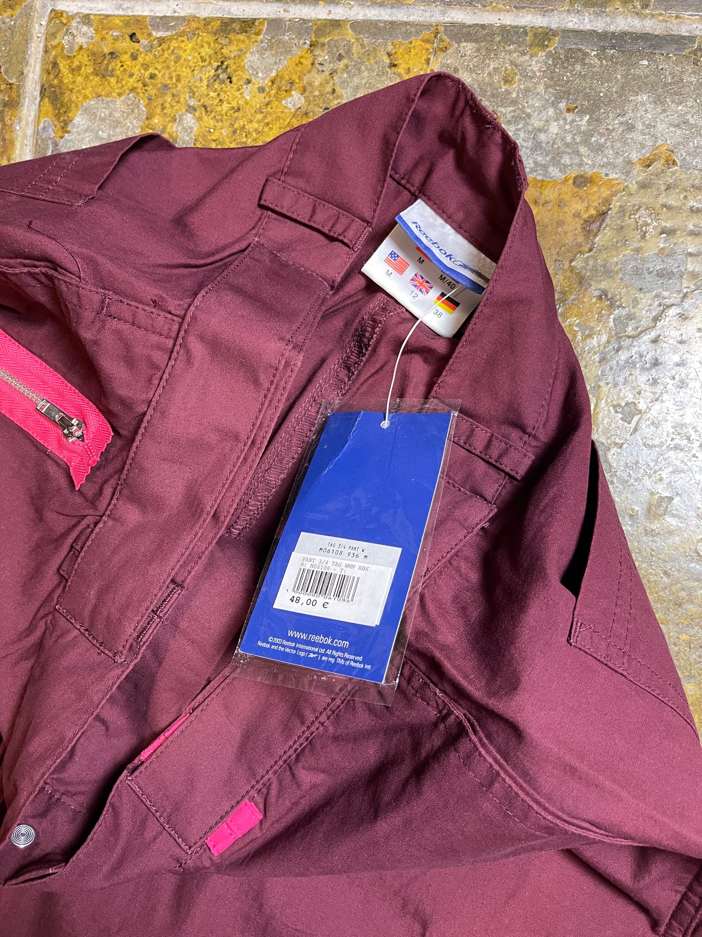 Reebok Capri Sport Track Pants Purple 2000s y2k - M