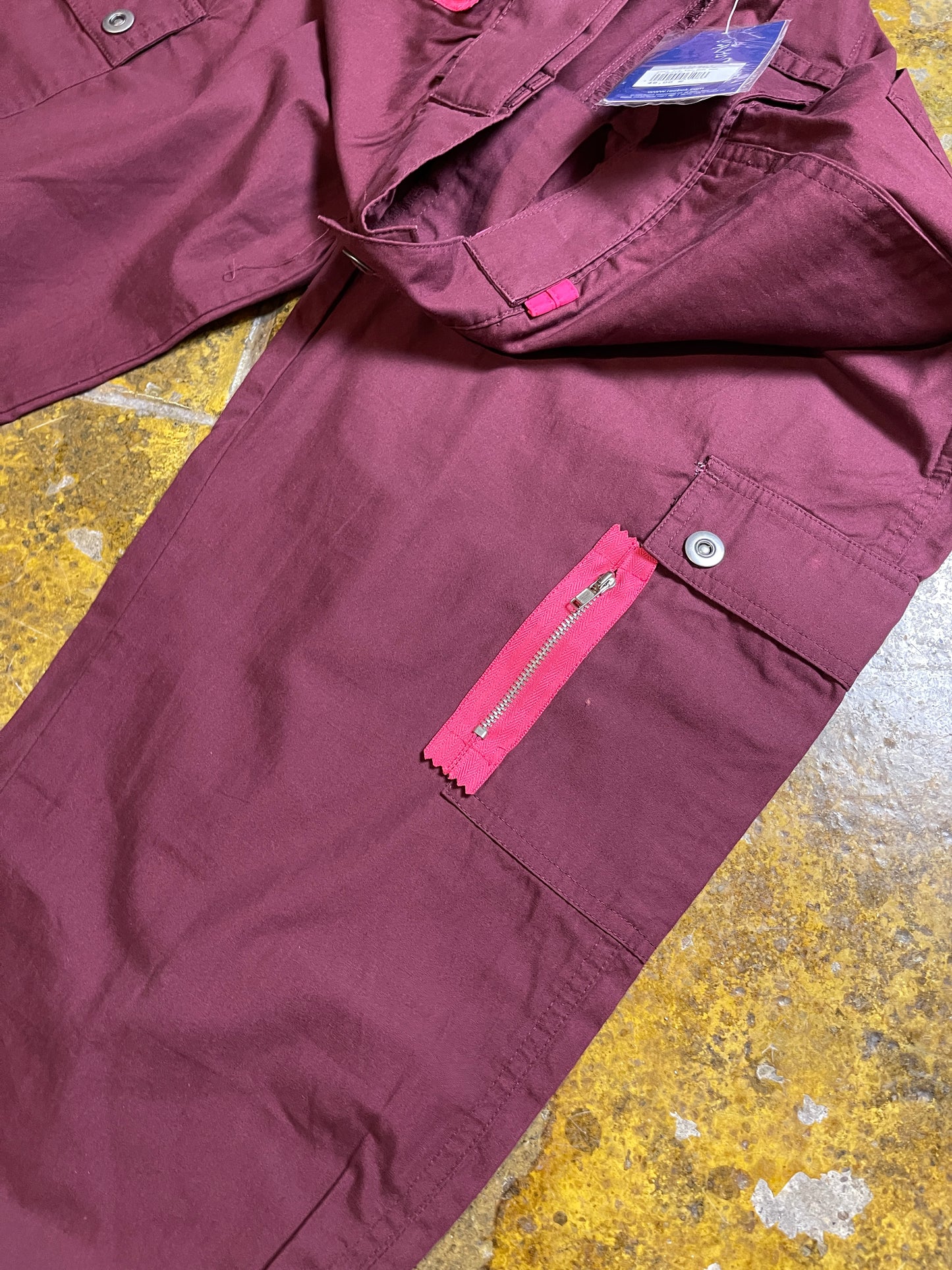 Reebok Capri Sport Track Pants Purple 2000s y2k - M