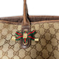 2000s Gucci Princy Tote Bag in GG Monogram Canvas with Web Bow Detail Medium