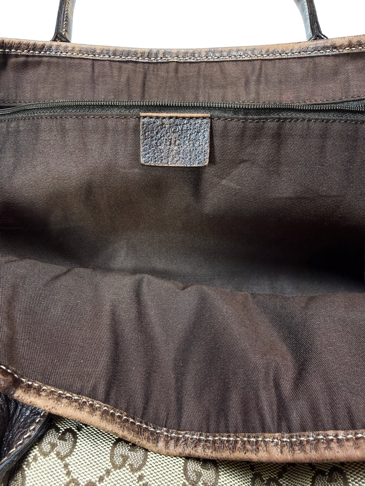 2000s Gucci Princy Tote Bag in GG Monogram Canvas with Web Bow Detail Medium