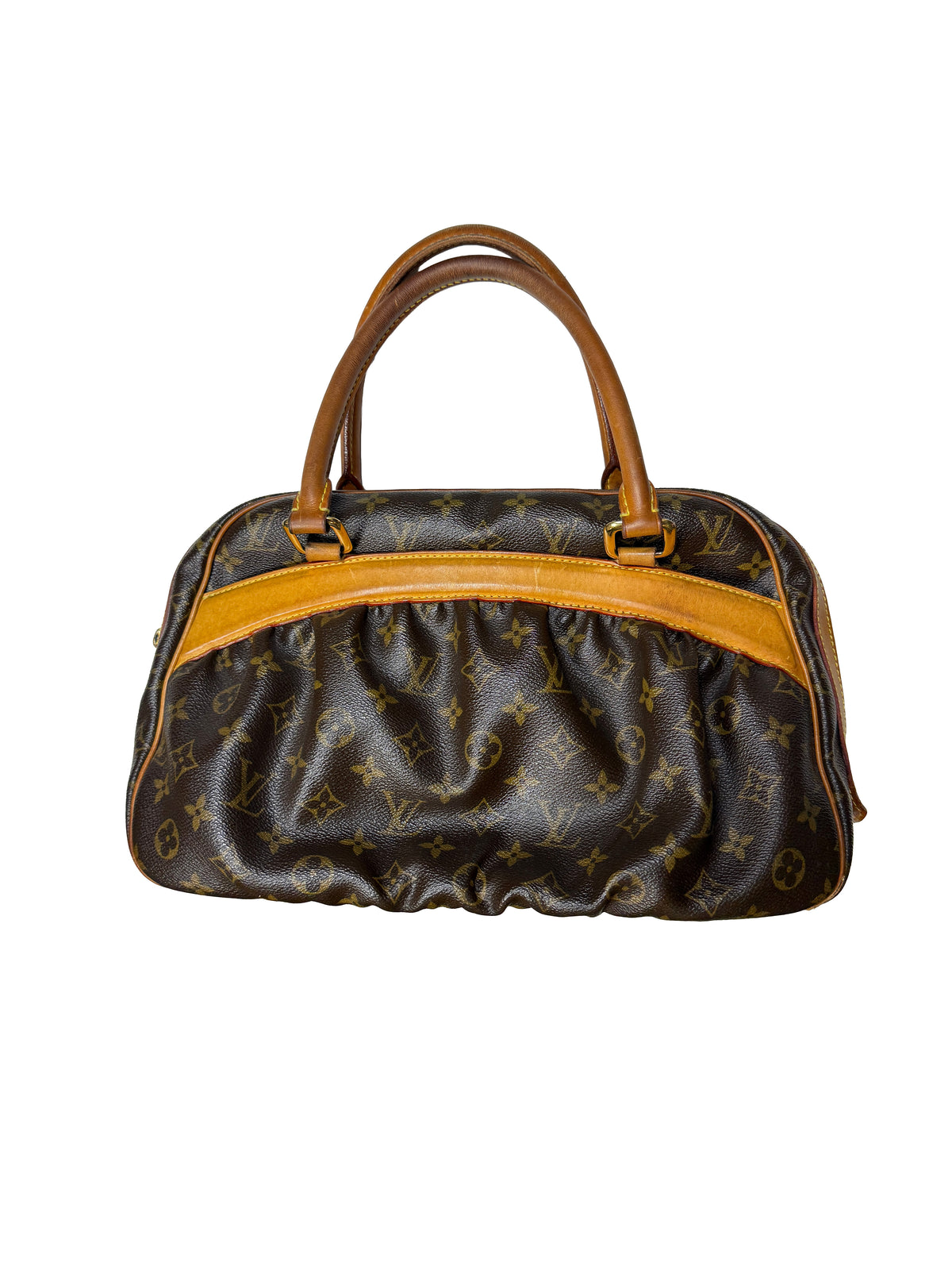 Vintage 2005 Louis Vuitton Mizi Bag in Classic Monogram Canvas with Vachetta Leather