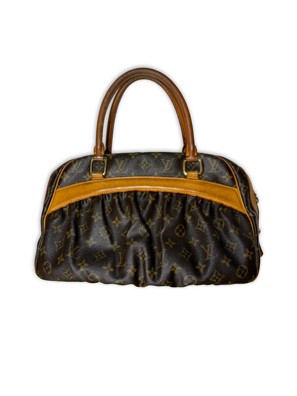 Vintage 2005 Louis Vuitton Mizi Bag in Classic Monogram Canvas with Vachetta Leather