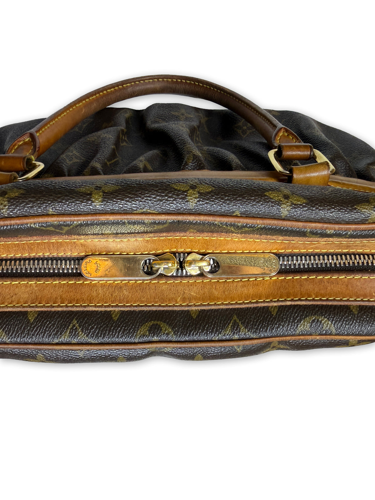 Vintage 2005 Louis Vuitton Mizi Bag in Classic Monogram Canvas with Vachetta Leather