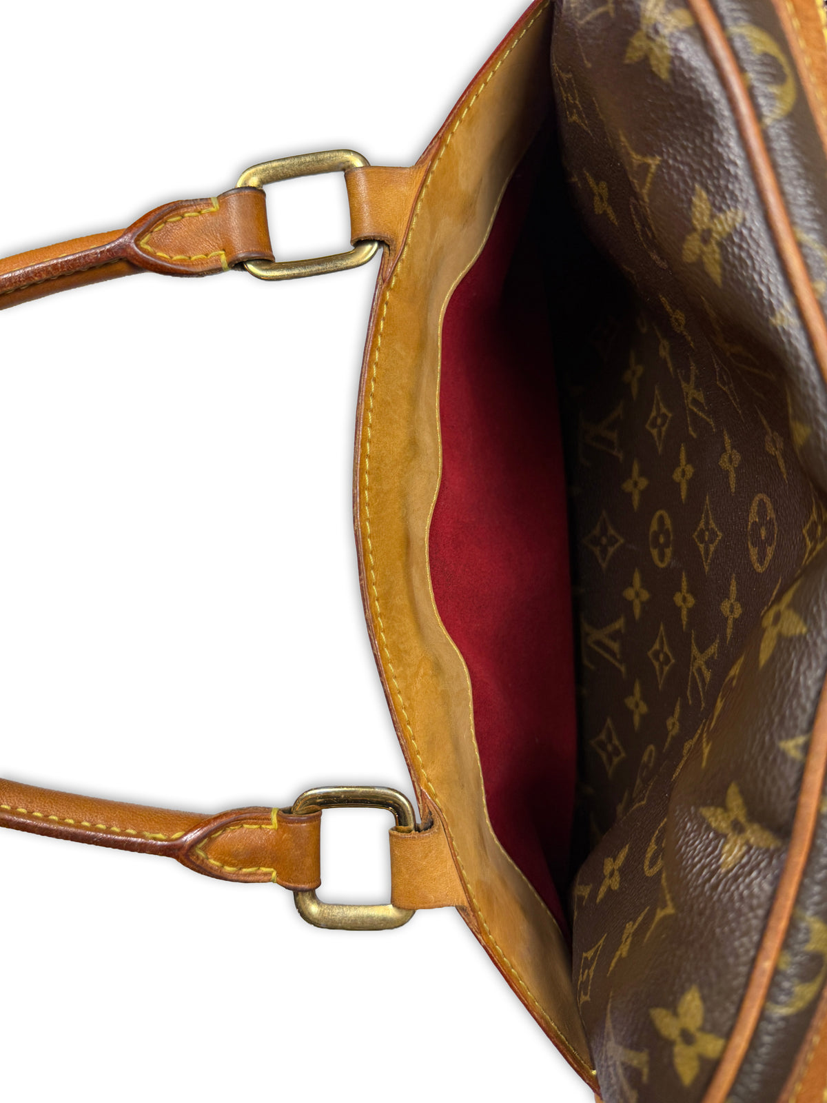 Vintage 2005 Louis Vuitton Mizi Bag in Classic Monogram Canvas with Vachetta Leather