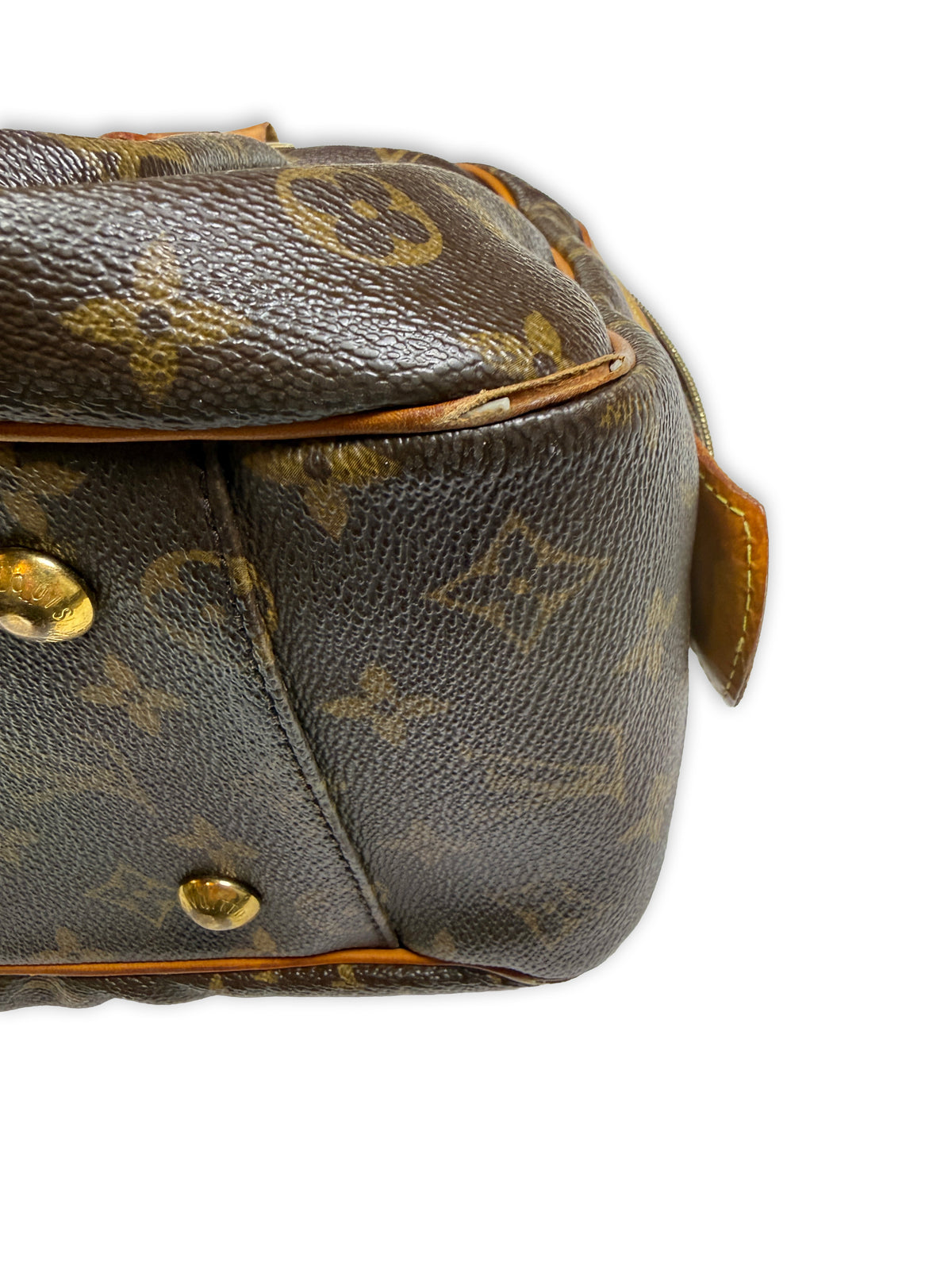 Vintage 2005 Louis Vuitton Mizi Bag in Classic Monogram Canvas with Vachetta Leather