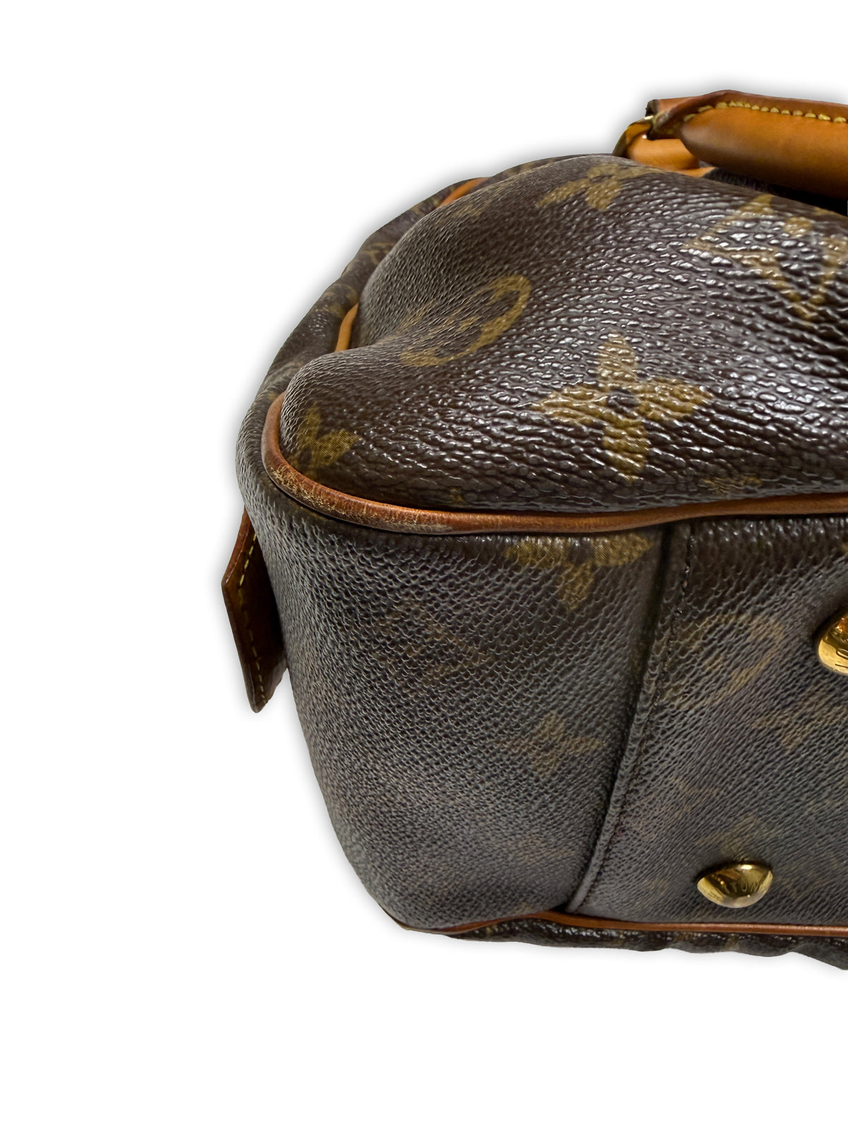 Vintage 2005 Louis Vuitton Mizi Bag in Classic Monogram Canvas with Vachetta Leather