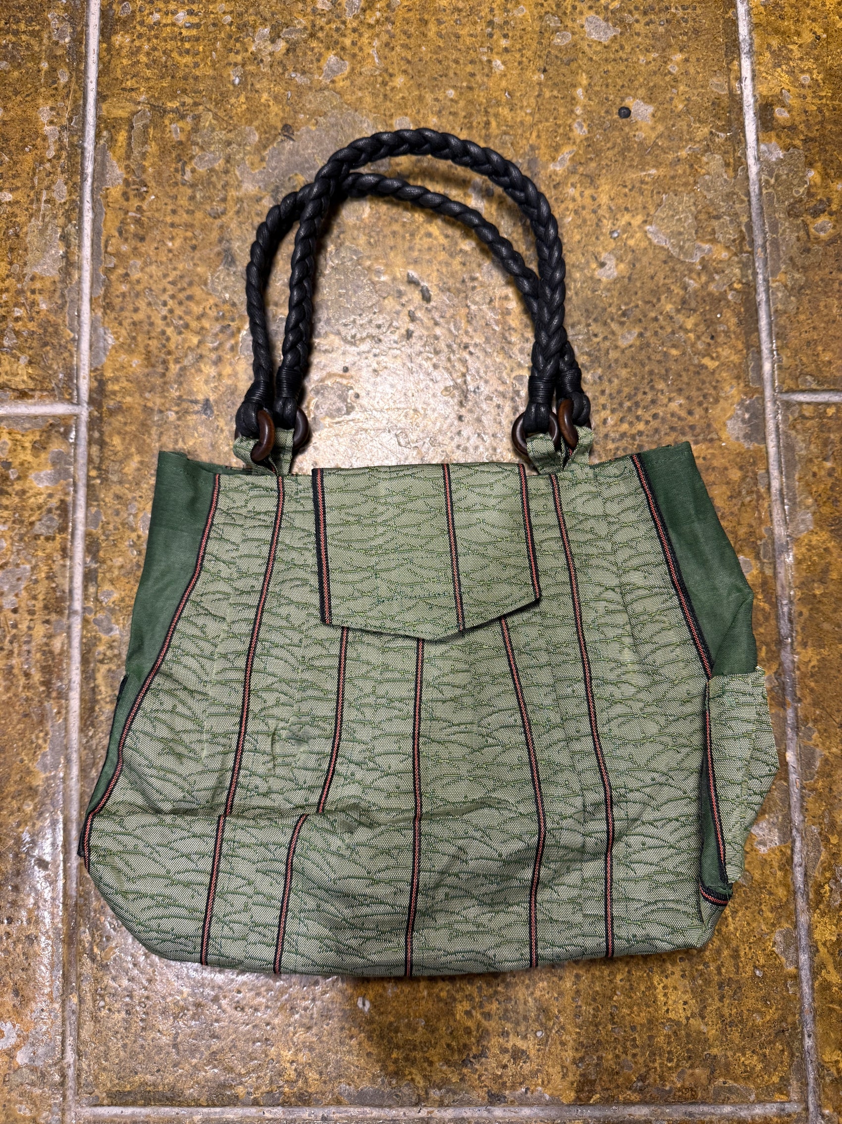 Handbag Handmade in Japan Green Tones
