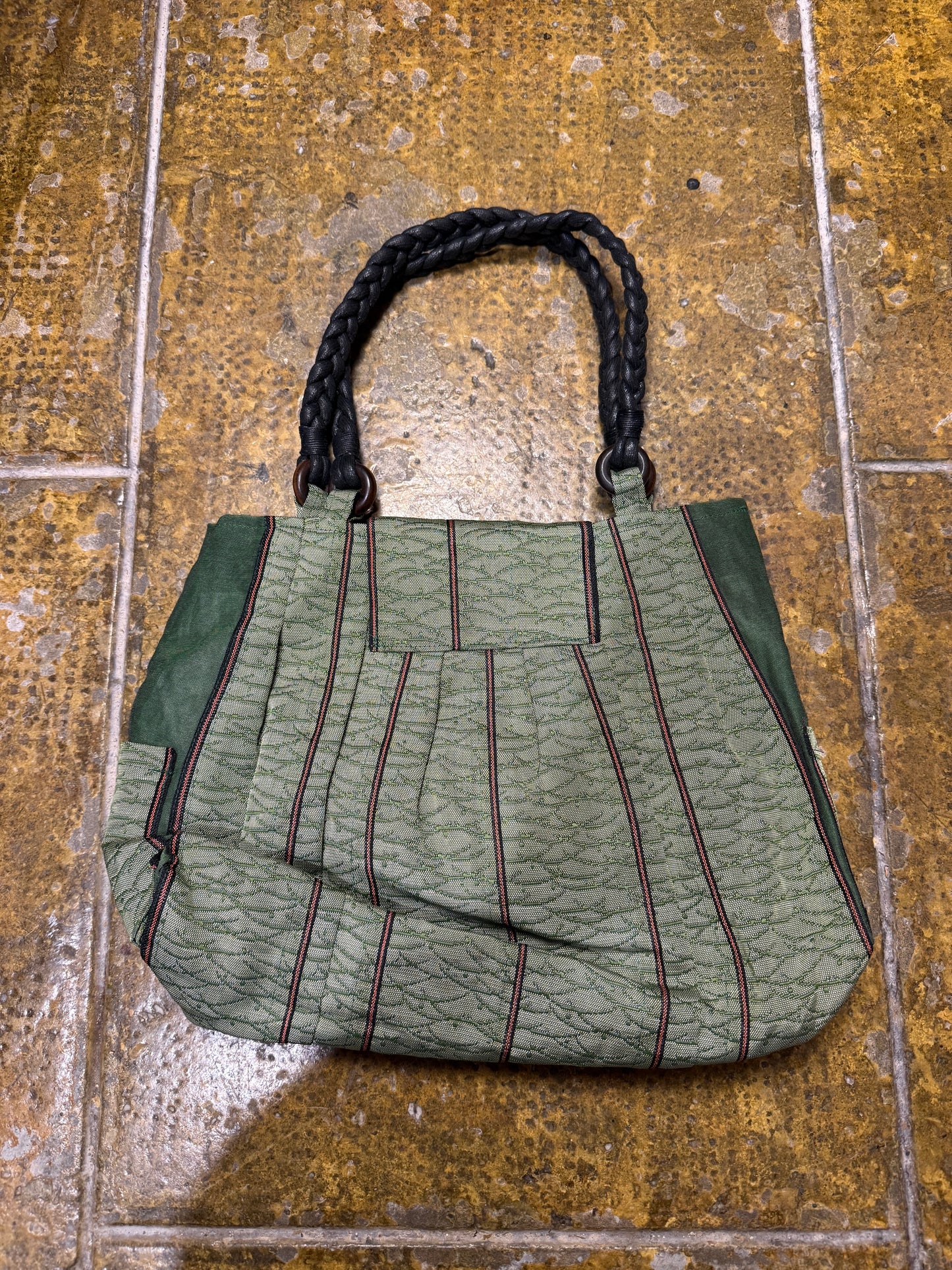 Handbag Handmade in Japan Green Tones