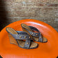 Y2k Louis Vuitton Canvas Studded Cross Strap Wedge Sandals Brown - EU38 1/2