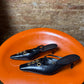 2000s Archive Prada Pointed-Toe Grommet Mule Kitten Heels Black Gold - EU35 1/2