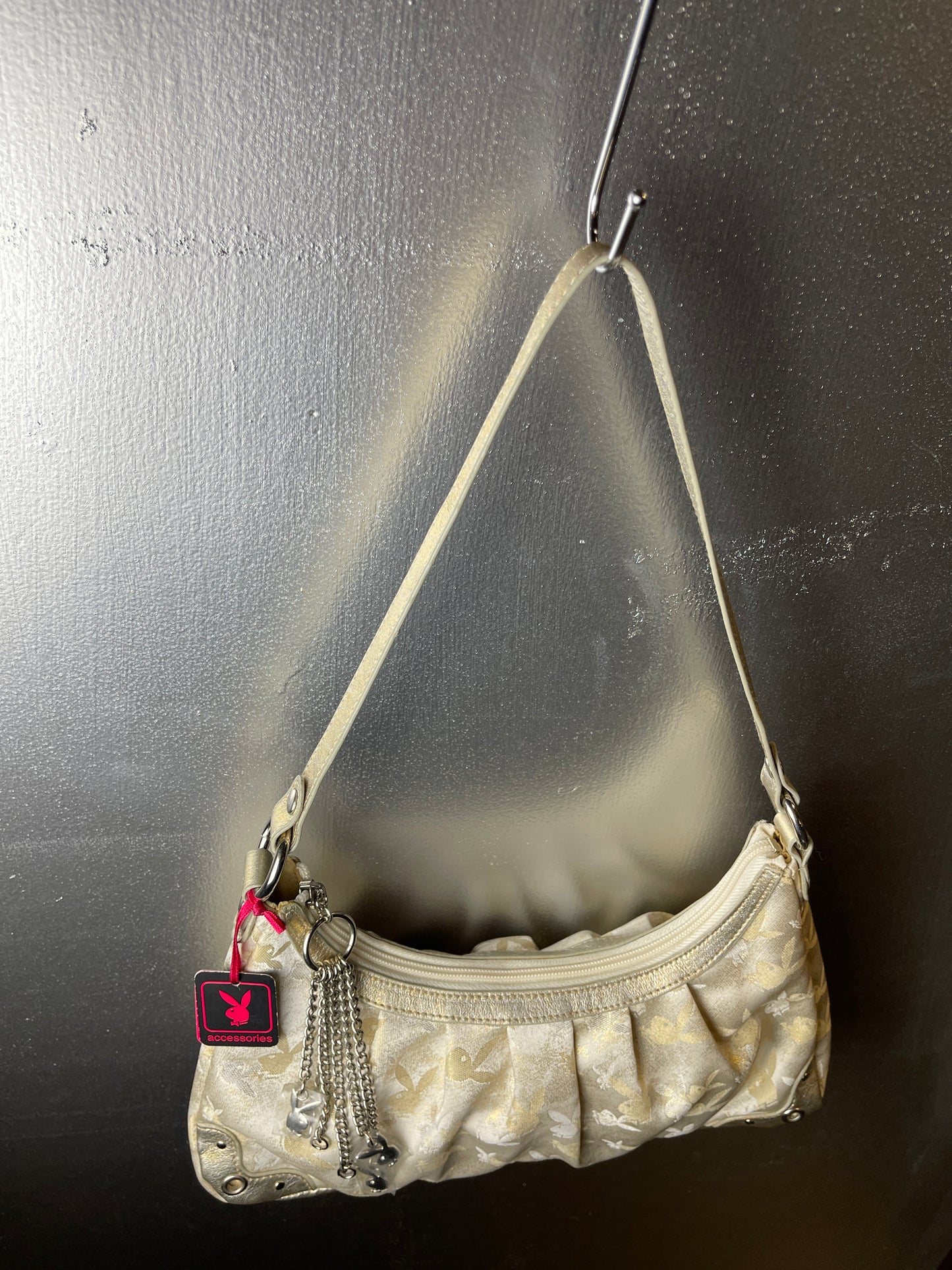 Playboy Shoulder Bag Cream Perlmut 2004 y2k