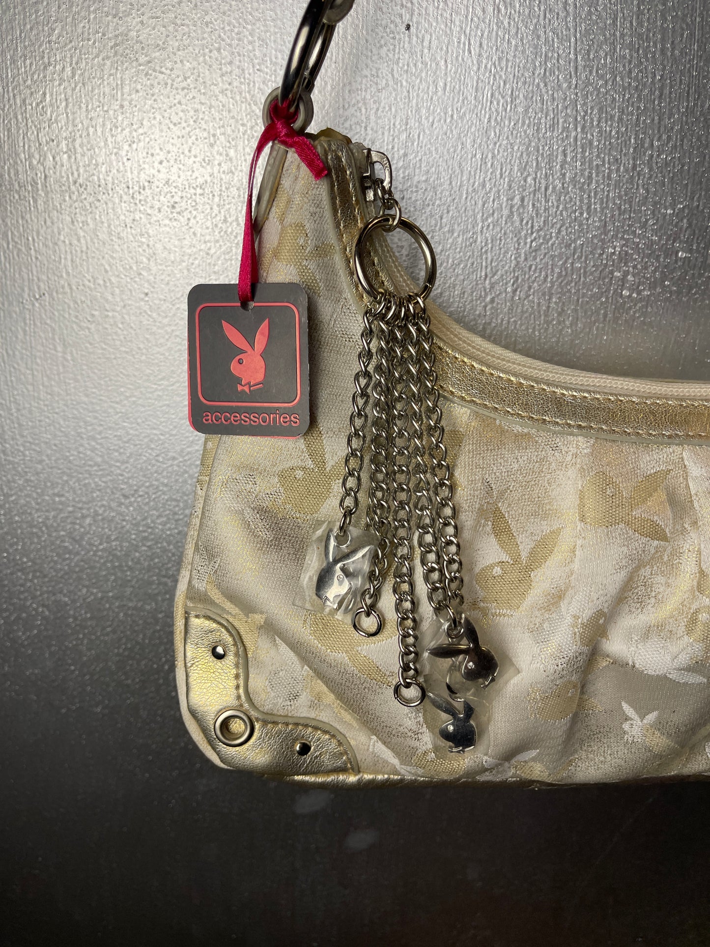 Playboy Shoulder Bag Cream Perlmut 2004 y2k