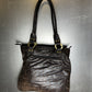 Guess Monogram Vegan Leather Shoulder Bag Brown 2000s y2k