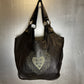 Givenchy Leather Hobo 4G Shoulder Bag Black