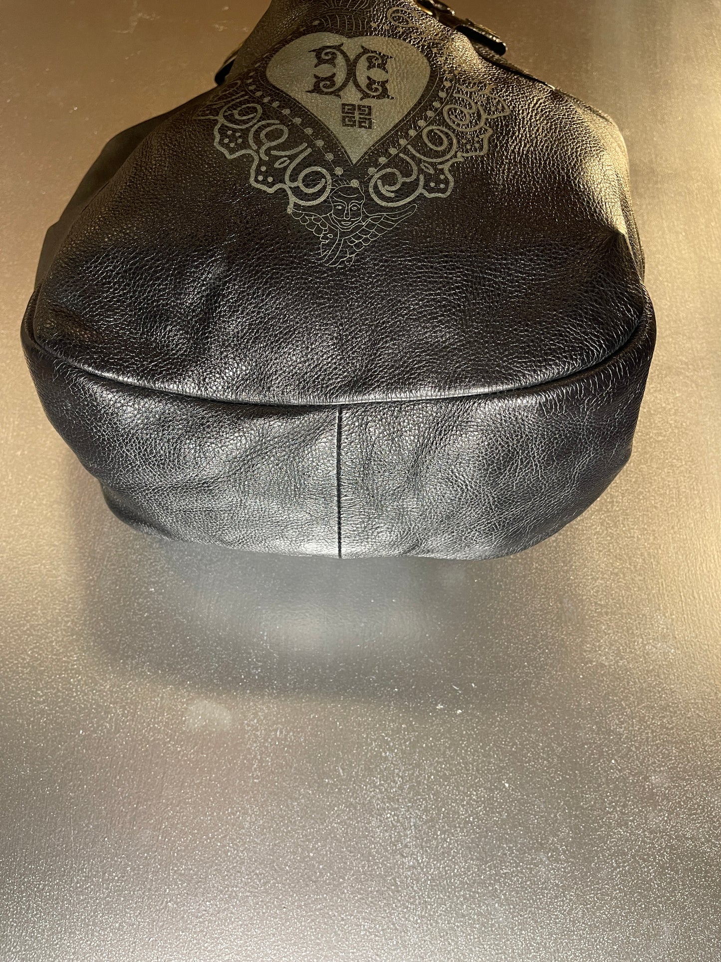 Givenchy Leather Hobo 4G Shoulder Bag Black