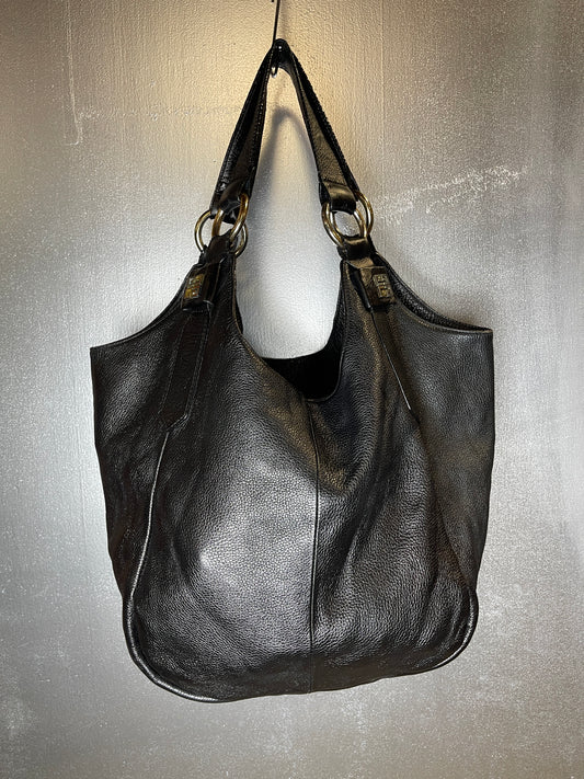 Givenchy Leather Hobo 4G Shoulder Bag Black
