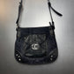 Just Cavalli Faux Leather Shoulder Bag Black 2000s y2k