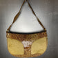 Just Cavalli Beige Creme Shoulder Leather Bag 2000s y2k