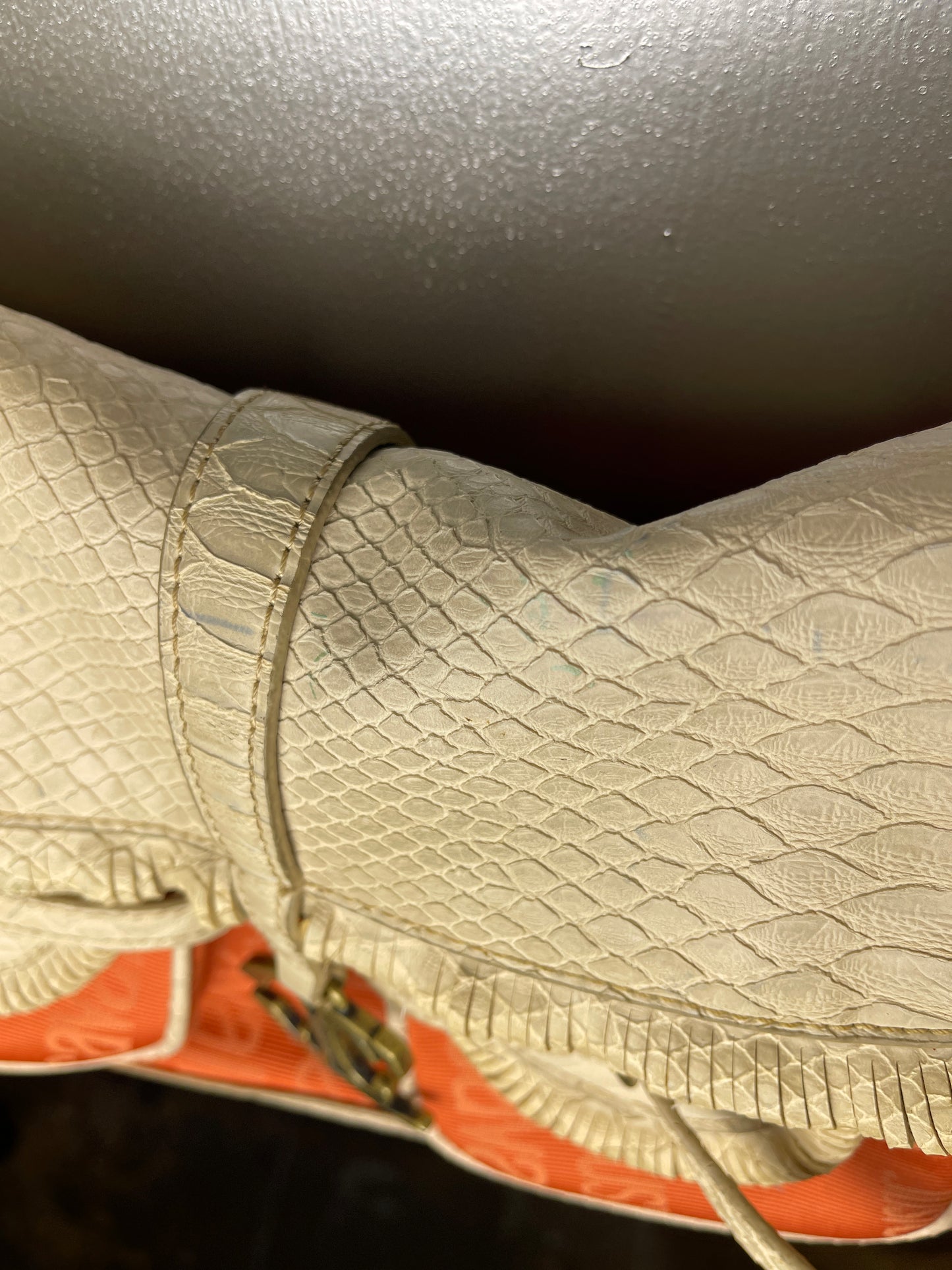 Just Cavalli Shoulder Bag Orange Creme 2000s y2k