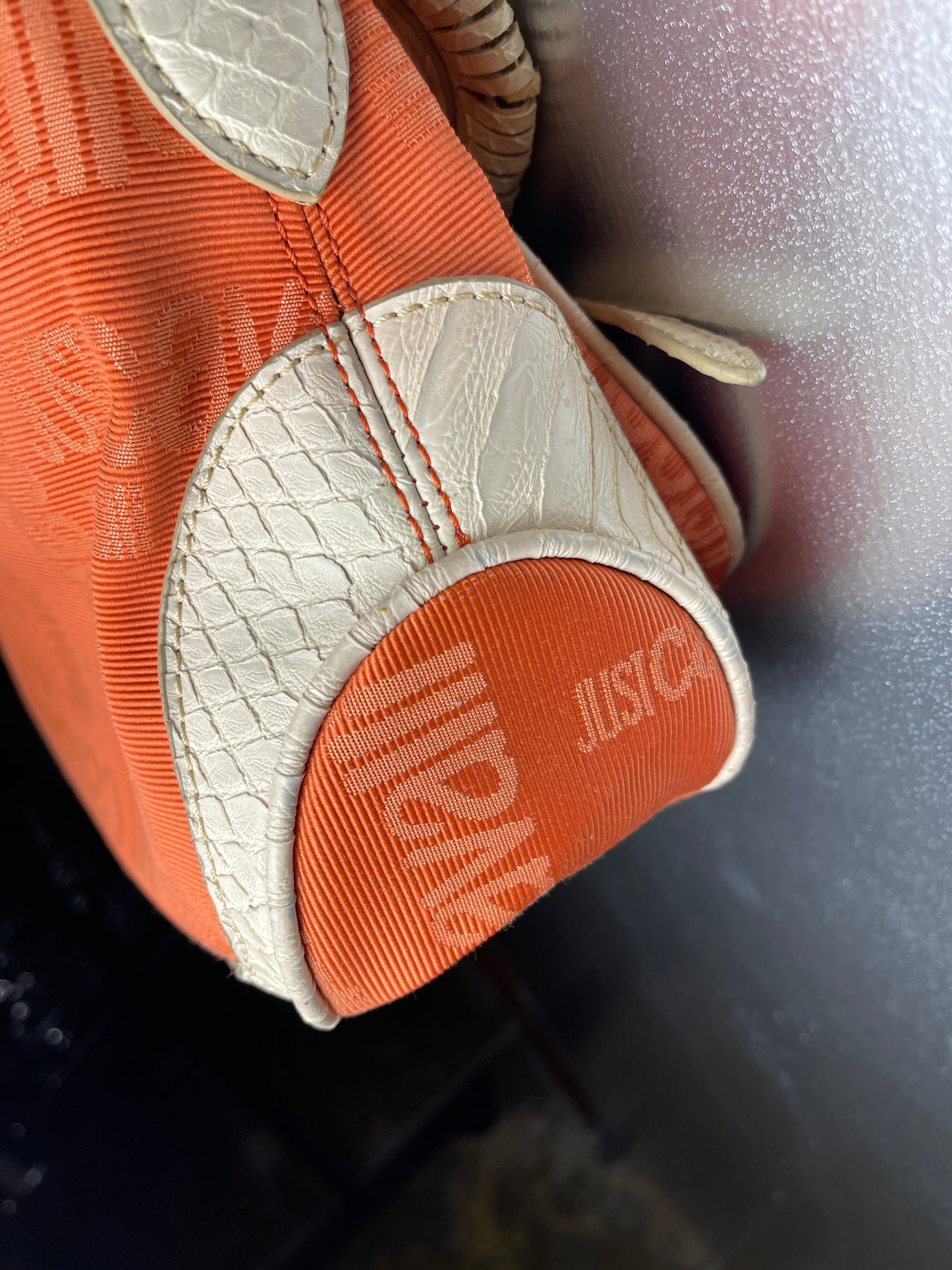Just Cavalli Shoulder Bag Orange Creme 2000s y2k
