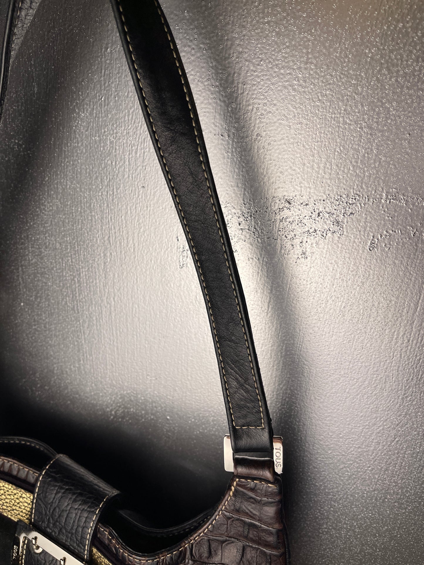 TOUS Black Gold Animal Shoulder Bag 2000s y2k