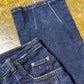 Dolce & Gabbana Blue Flared Low Waist Denim Pants 2000s | S