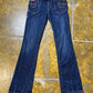 Dolce & Gabbana Blue Flared Low Waist Denim Pants 2000s | S