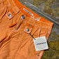 Freesoul Orange Capri Low Waist Pants Shorts 2000s Deadstock | S/M