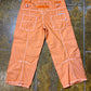Freesoul Orange Capri Low Waist Pants Shorts 2000s Deadstock | S/M
