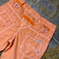 Freesoul Orange Capri Low Waist Pants Shorts 2000s Deadstock | S/M