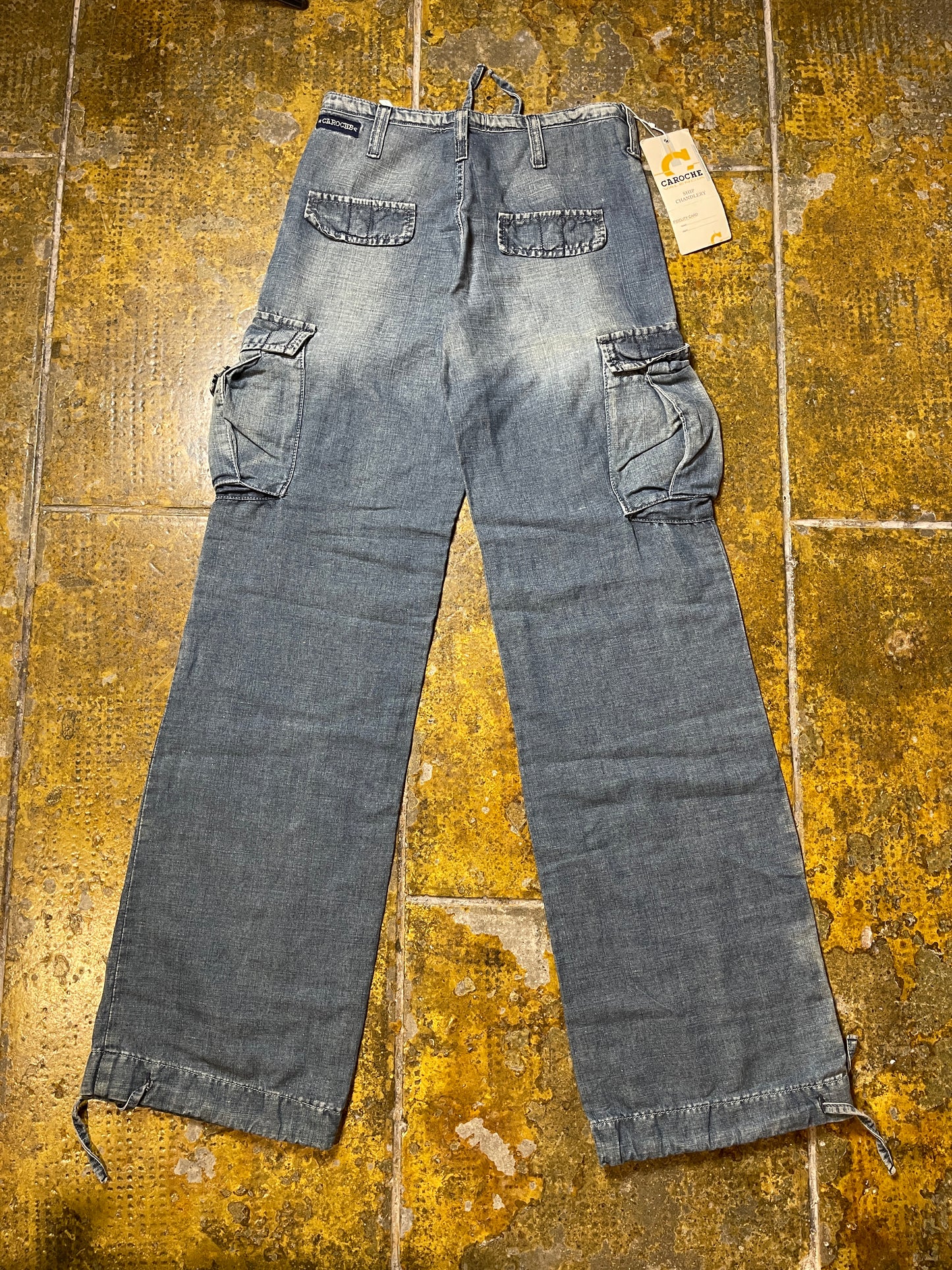Caroche Blue Bootcut Low Waist Denim Jeans Pants 2000s Deadstock | S/M