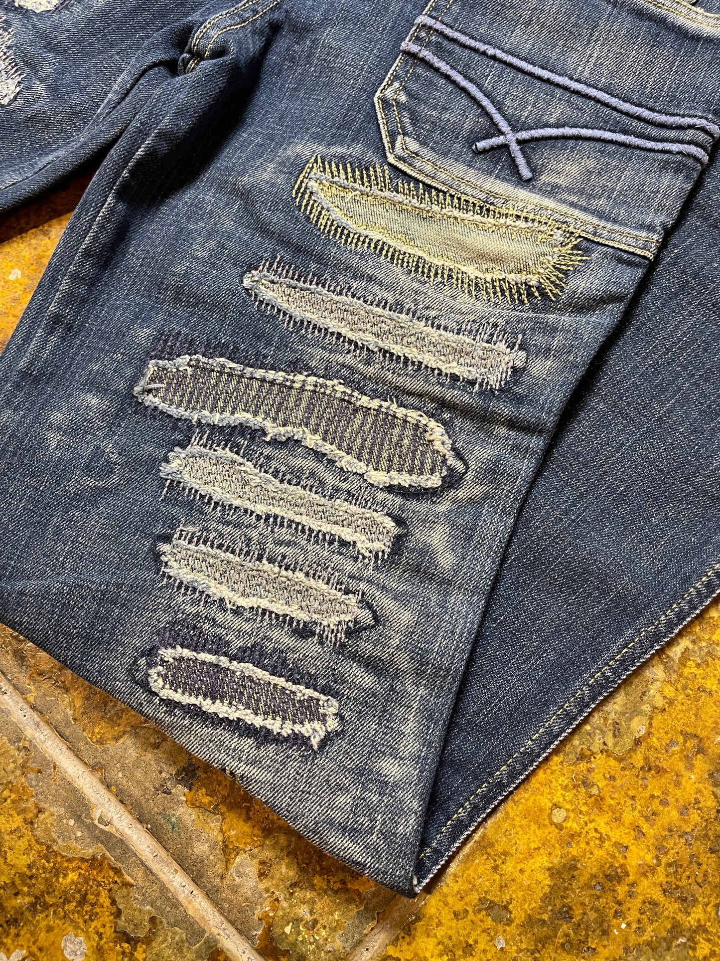 Lois Ultra Flared Blue Denim Jeans Pants 2000s Deadstock | S